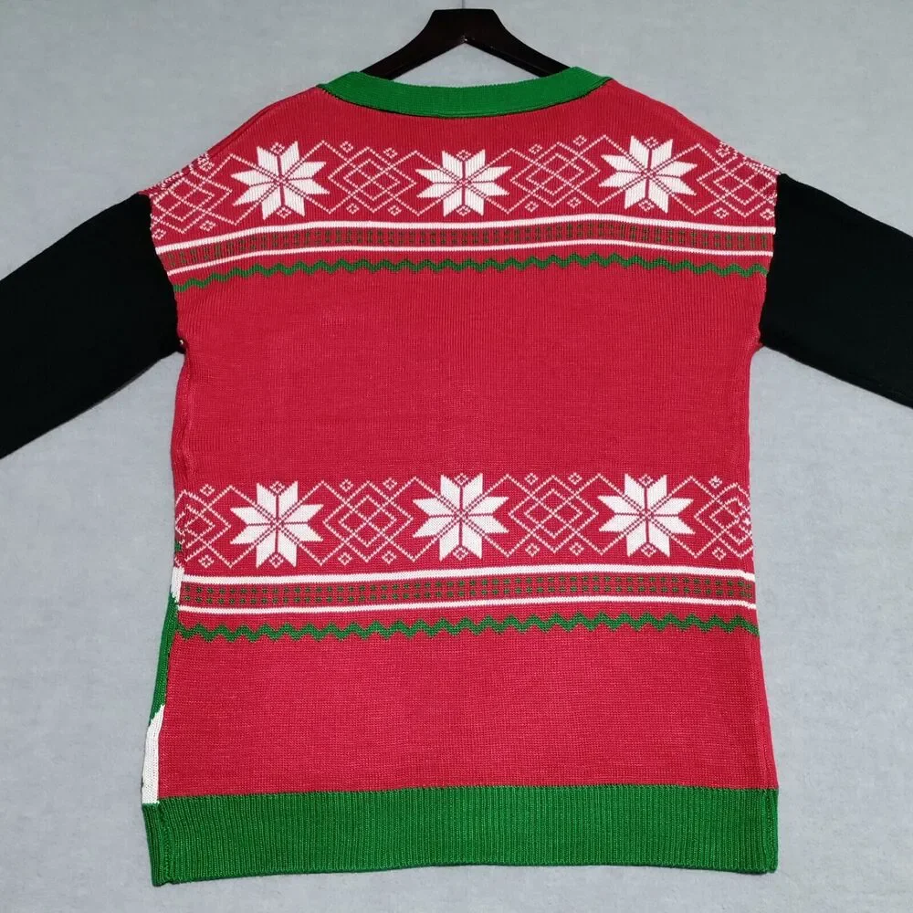 Junk Food Mens Large Star Wars Boba Fett Ugly Christmas Sweater Cardigan - Picture 4 of 15